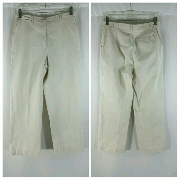 Burberry Pants - Burberry Golf Womens Beige Cotton Cropped Pants Burberry Pants - Burberry Golf Womens Beige Cotton Cropped Pants